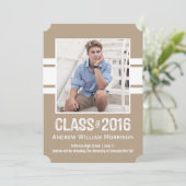 2016年のスポーティ·プレプ卒業写真クラス 招待状 (スタンド正面)