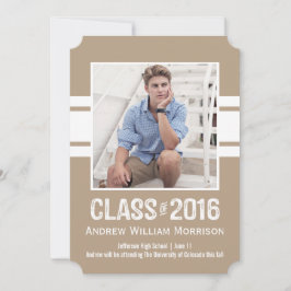 2016年のスポーティ·プレプ卒業写真クラス 招待状