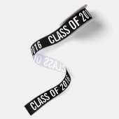 2016年のタイポグラフィの黒の白の大学院のクラス サテンリボン (裏面)