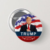 2016年のドナルド・トランプ2インチラウンドボタン 缶バッジ (正面&裏面)