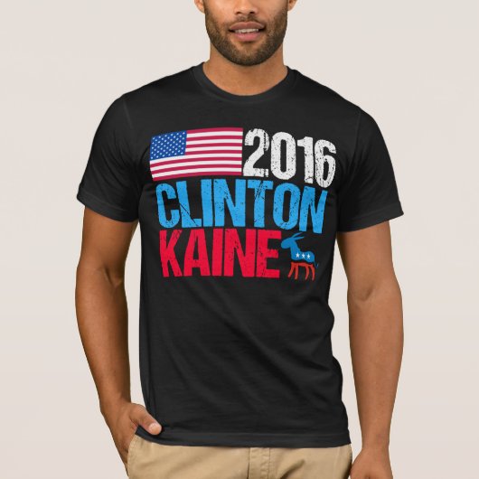 2016年のヒラリー・クリントンTim Kaine Tシャツ (正面)