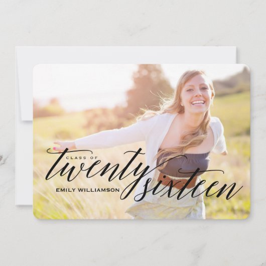 2016年の写真の卒業のパーティの招待状のクラス 招待状 (正面)