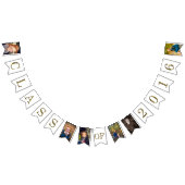 2016年の写真の金ゴールドおよび白のクラス バンティングフラッグ (全)