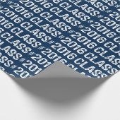 2016年の卒業のカスタム色のモダンなクラス ラッピングペーパー (角)