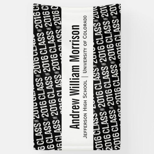 2016年の卒業のカスタム色のモダンなクラス 横断幕 (縦)