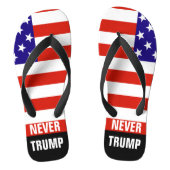 2016年の大統領には決してトランプをしない ビーチサンダル (フットベッド)