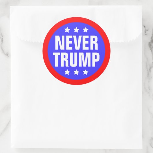 2016年の大統領には決してトランプをしない ラウンドシール (バッグ)