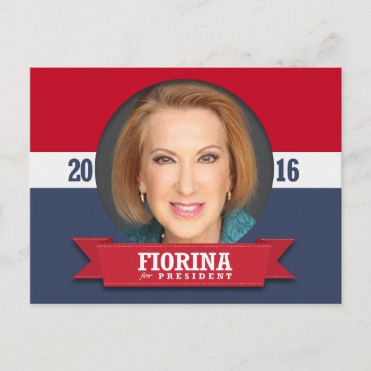 2016年の大統領のためのCarly Fiorina ポストカード (正面)