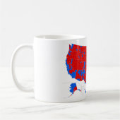 2016年の大統領選挙-郡水平な結果 コーヒーマグカップ (左)