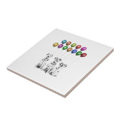 2016年の新年を願うダルマ人 タイル (側面)