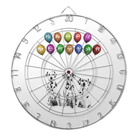 2016年の新年を願うダルマ人 ダーツボード (正面)