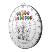 2016年の新年を願うダルマ人 ダーツボード (正面右)