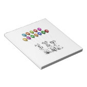 2016年の新年を願うダルマ人 ノートパッド (アングル)