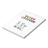 2016年の新年を願うダルマ人 ノートパッド (回転)