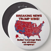 2016年の選挙結果の地図-切札はボタンに勝ちます 缶バッジ (正面&裏面)