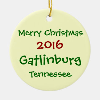 2016年のGatlinburgテネシー州のメリークリスマスのオーナメント セラミックオーナメント