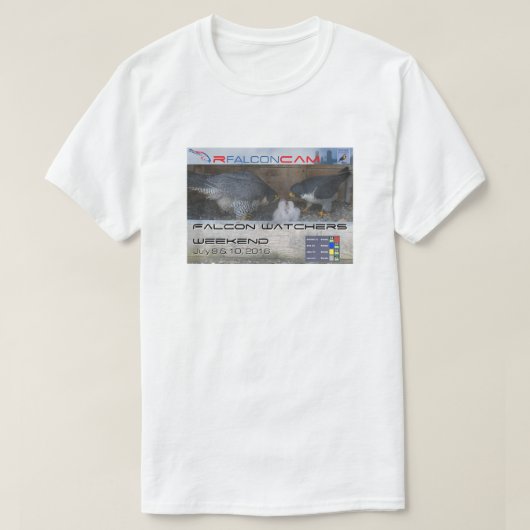 2016年のRFalconcamの監視人の週末Tの転位 Tシャツ (デザイン正面)