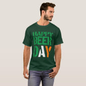2016年のSt patricksのアイルランド語は幸せなビール日を着色します Tシャツ (正面フル)