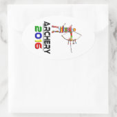 2016年アーチェリー 楕円形シール (バッグ)