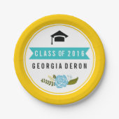 2016年イエローアクアフローラの卒業モダン級 ペーパープレート (正面)