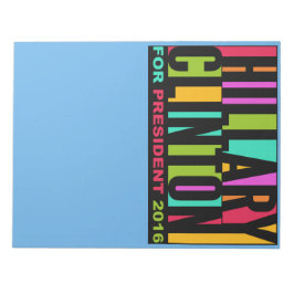 2016年カラフルのヒラリー・クリントンの便箋 ノートパッド