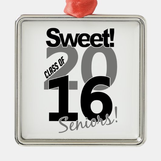 2016年クラスのネックレス、カスタマイズ可能 メタルオーナメント (正面)