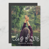 2016年クラスカジュアルタイポグラフィ大学院写真 招待状 (正面/裏面)