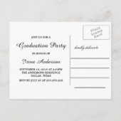 2016年クラスタイポグラフィ3枚写真卒業 インビテーションポストカード (裏面)