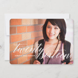 2016年クラス写真卒業パーティー招待状 招待状