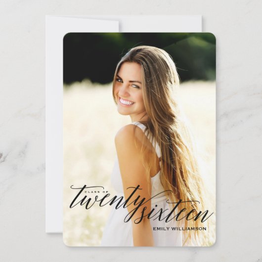 2016年クラス写真卒業パーティー招待状 招待状 (正面)