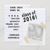 2016年クラス 招待状 (正面/裏面)