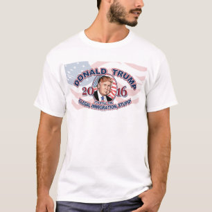 2016年ドナルドJ.トランプ不法移ストップ動不法移民 Tシャツ