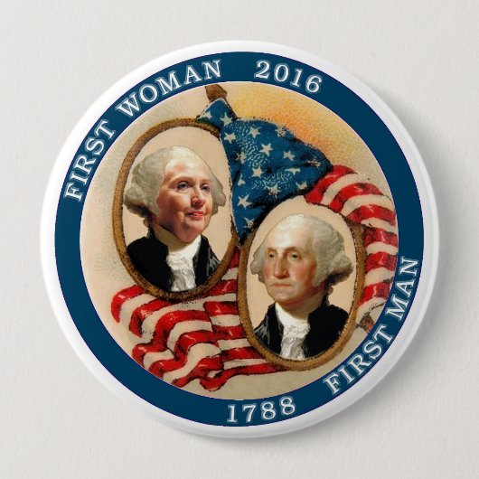 2016年ファースト・ウーマン・プレジデント 缶バッジ (正面)