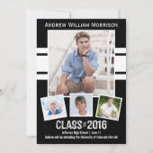 2016年フォトコラージュ·スポーツ卒業パーティー 招待状 (正面)