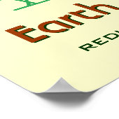 2016年モダン地球デー減ら再利用リサイクルポスター ポスター (角)