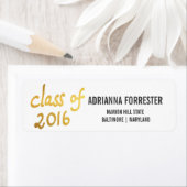 2016年モダン金箔タイポグラフィ科卒業 ラベル (インサイチュ)