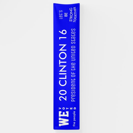 2016年人気がある米国大統領のクリントン投票 横断幕 (縦)