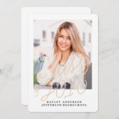 2016年卒業招待状の写真 招待状 (正面/裏面)