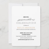 2016年卒業招待状の写真 招待状 (裏面)