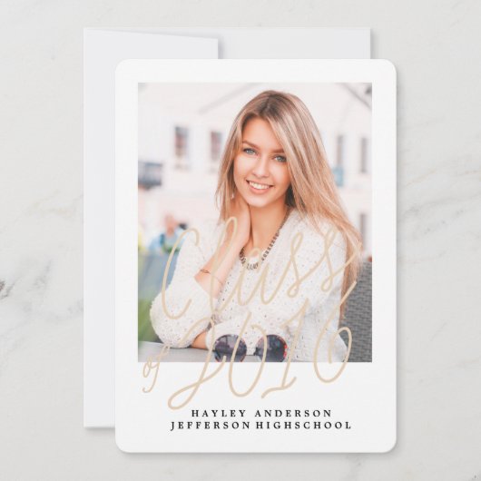 2016年卒業招待状の写真 招待状 (正面)