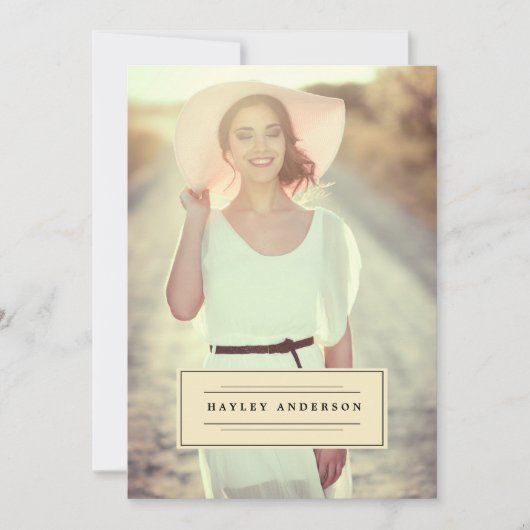 2016年卒業招待状の写真 招待状 (正面)