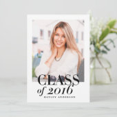 2016年卒業招待状の写真 招待状 (スタンド正面)