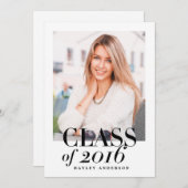 2016年卒業招待状の写真 招待状 (正面/裏面)