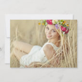 2016年卒業招待状の写真 招待状 (裏面)