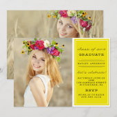 2016年卒業招待状の写真 招待状 (正面/裏面)