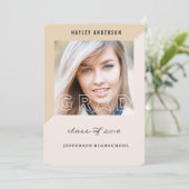 2016年卒業招待状の幾何学クラス 招待状 (スタンド正面)