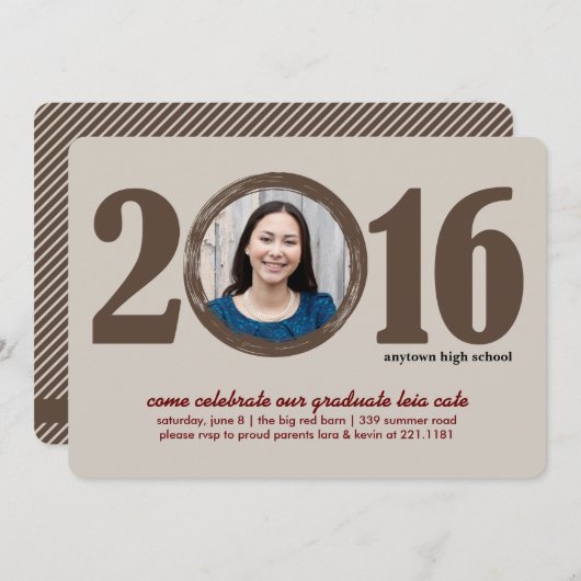 2016年卒業招待状 招待状 (正面/裏面)