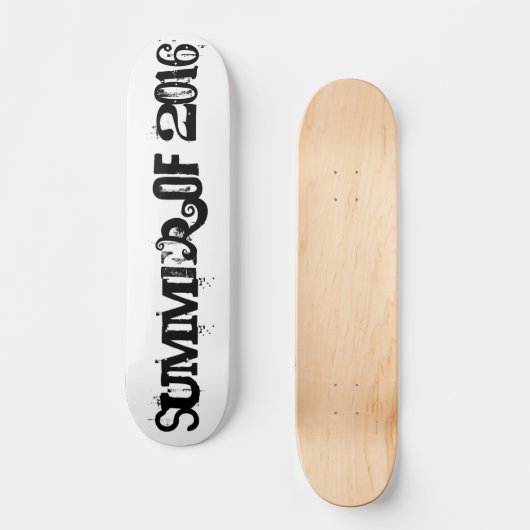 2016年夏ブラックおもしろいタイポグラフィ スケートボード (正面)