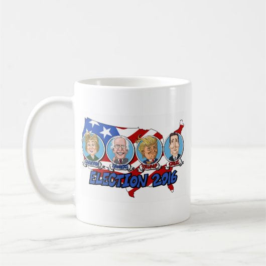 2016年大統領の選挙 コーヒーマグカップ (左)