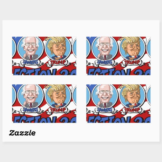 2016年大統領の選挙 長方形シール (シート)